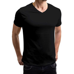 T-Shirt Men V-Neck black